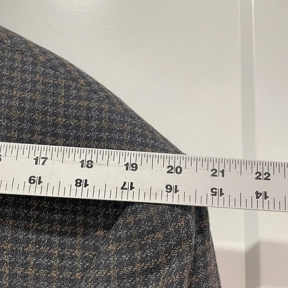 Hart Schaffner Men's 2‎ Button Houndstooth Blazer Sport Coat Gray Wool Size 50L
